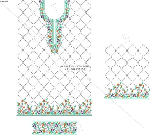 Embroidery Designs for dress id:24168