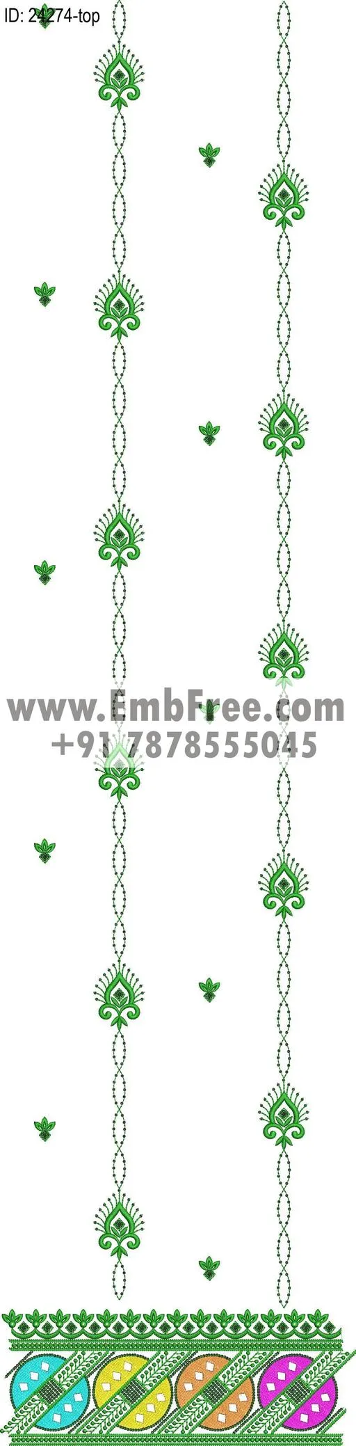Embroidery Designs for dress id:24274