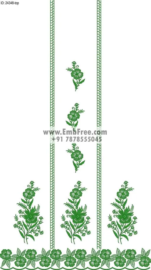 Embroidery Designs for dress id:24348