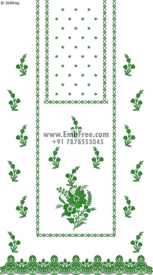 Embroidery Designs for dress id:24349