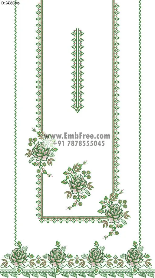 Embroidery Designs for dress id:24350