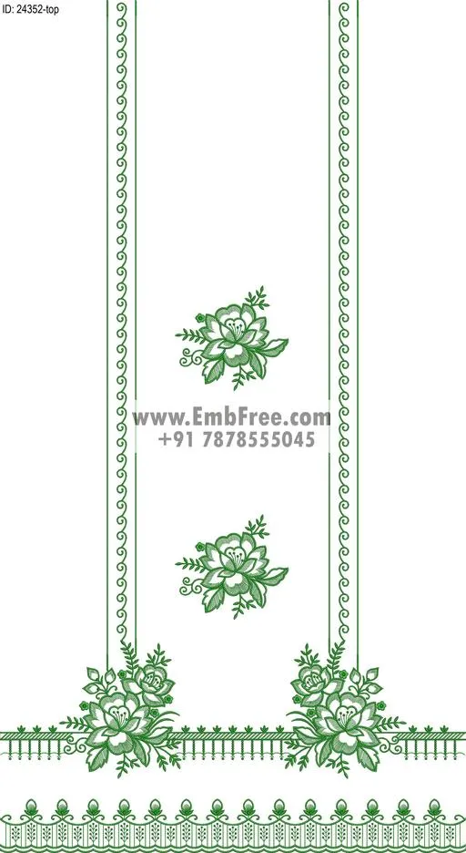 Embroidery Designs for dress id:24352