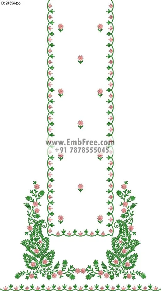 Embroidery Designs for dress id:24354