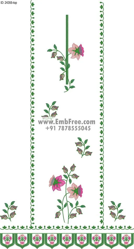 Embroidery Designs for dress id:24355