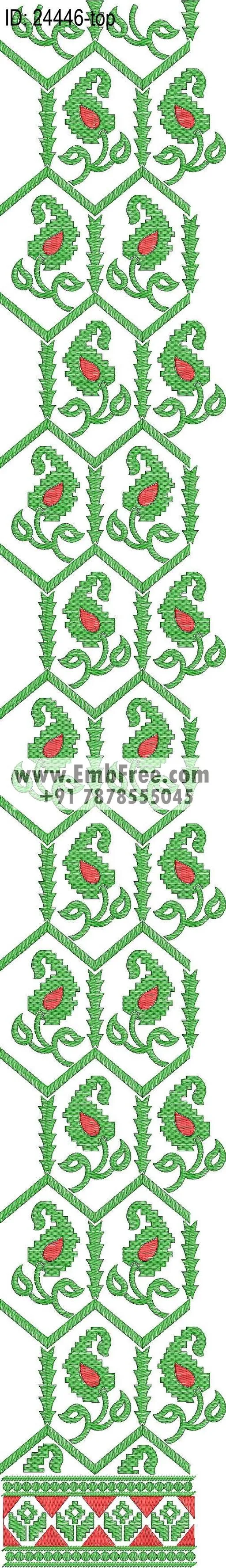 Embroidery Designs for dress id:24446