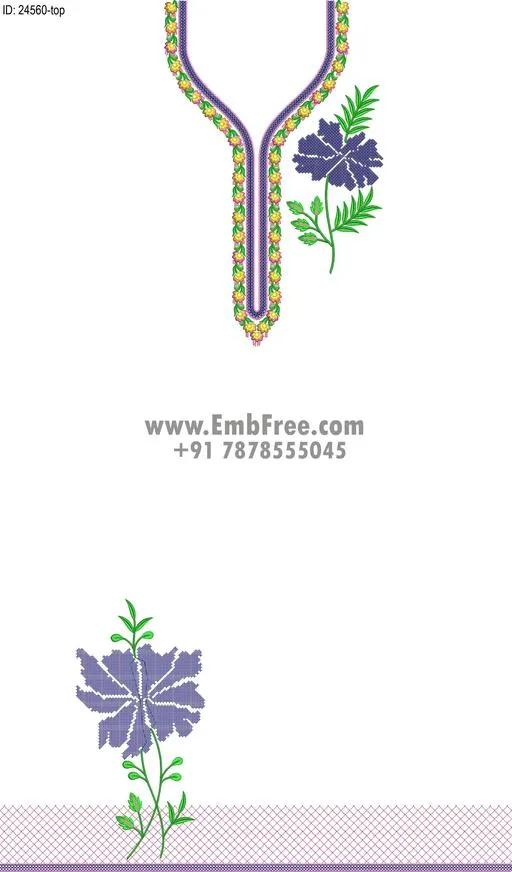 Embroidery Designs for dress id:24560
