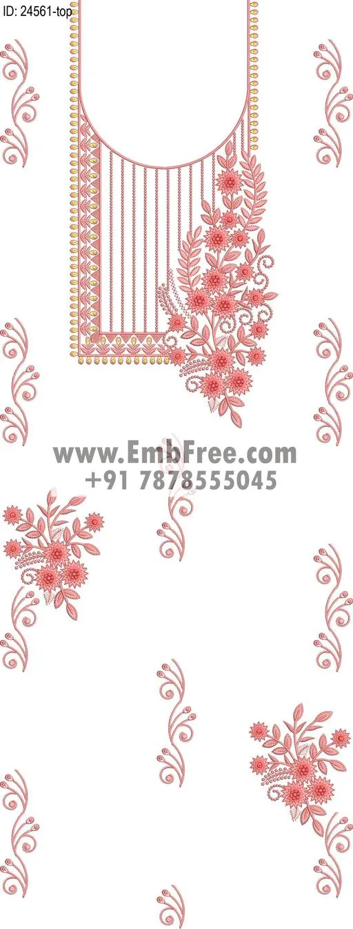 Embroidery Designs for dress id:24561