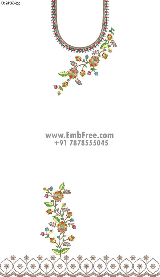Embroidery Designs for dress id:24563