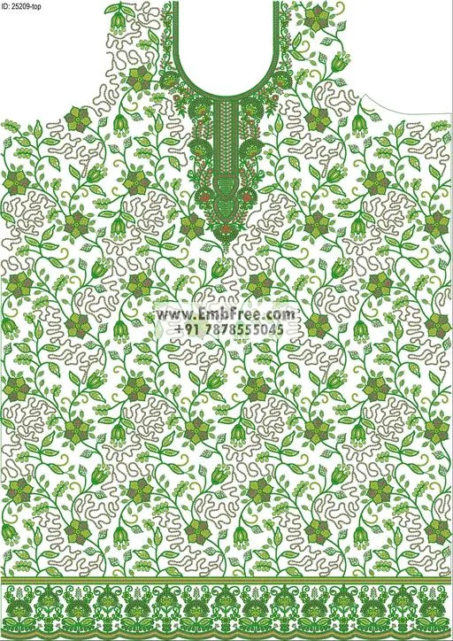 Embroidery Designs for dress id:25209