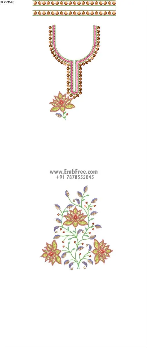 Embroidery Designs for dress id:25211