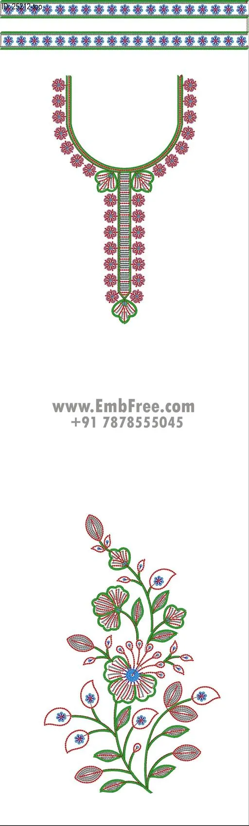 Embroidery Designs for dress id:25212