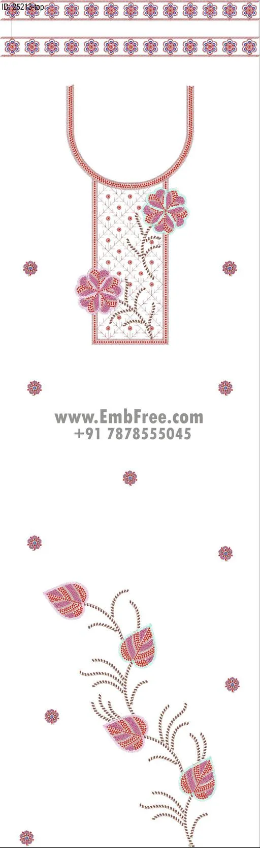 Embroidery Designs for dress id:25213