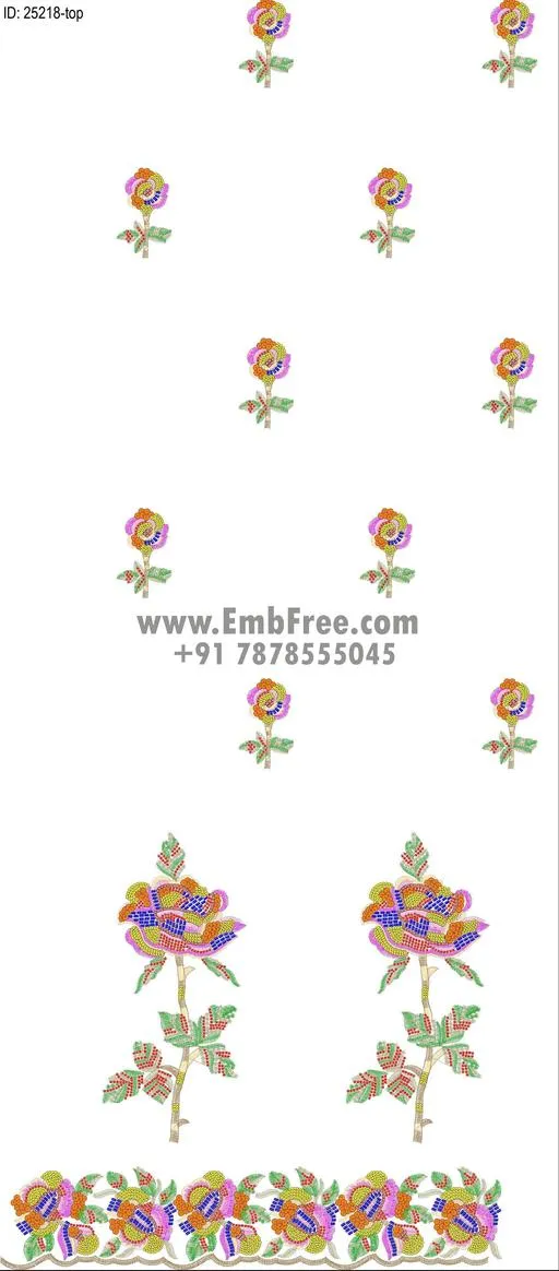 Embroidery Designs for dress id:25218