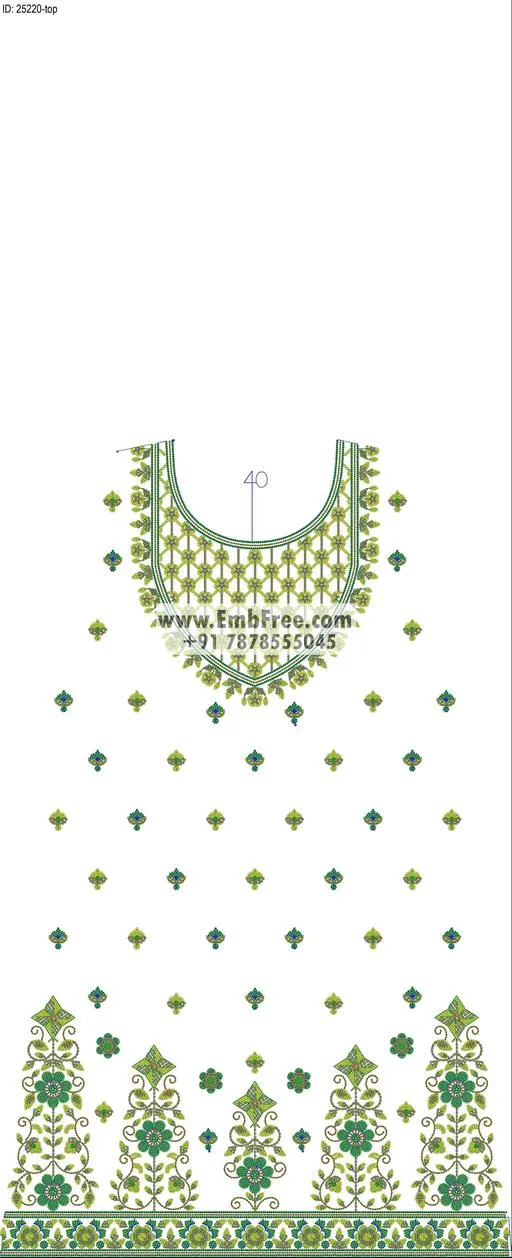 Embroidery Designs for dress id:25220