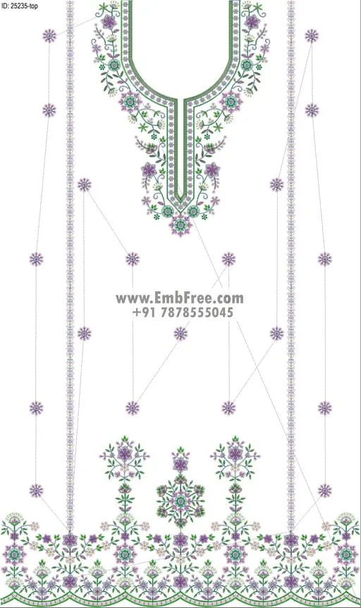 Embroidery Designs for dress id:25235