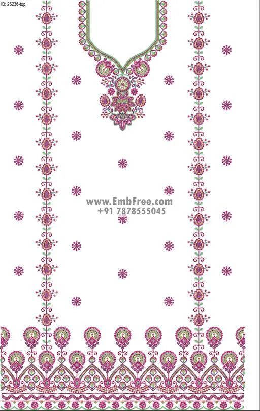 Embroidery Designs for dress id:25236