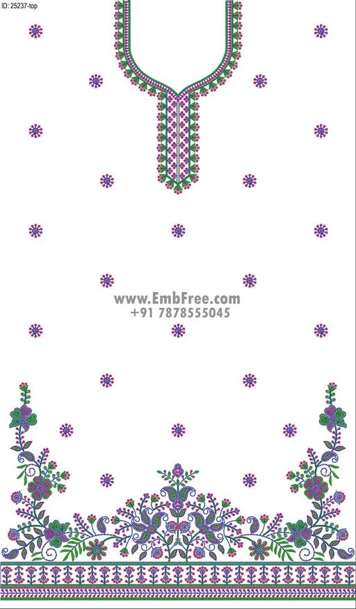 Embroidery Designs for dress id:25237