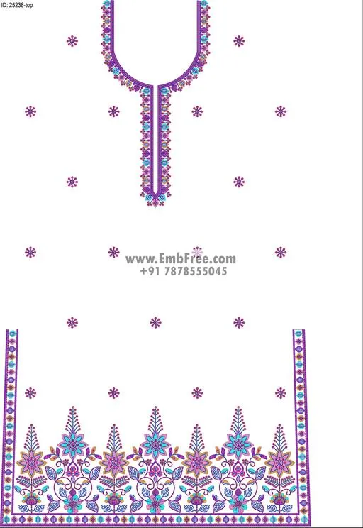 Embroidery Designs for dress id:25238