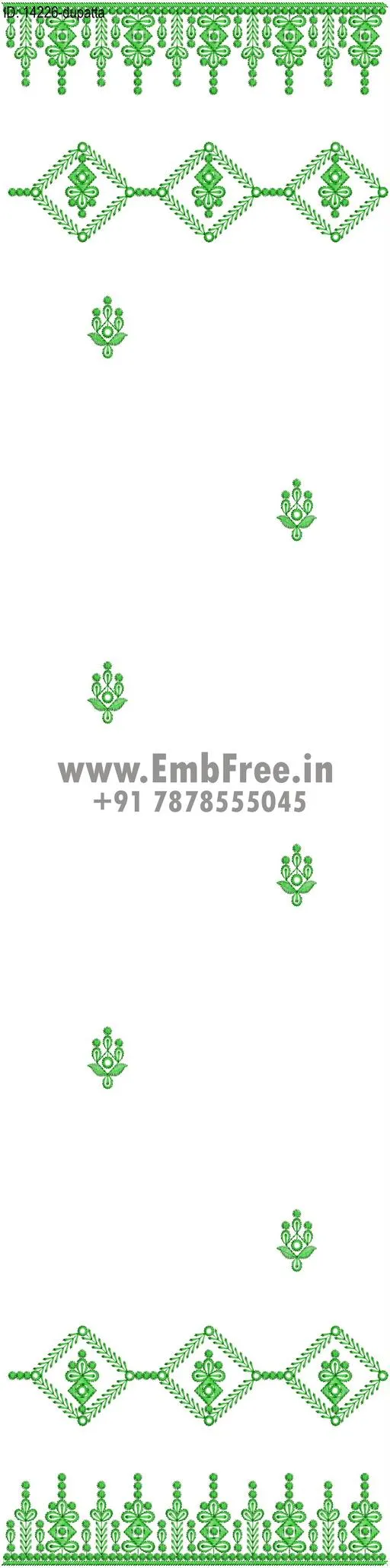 dupatta embroidery design-ID:14226