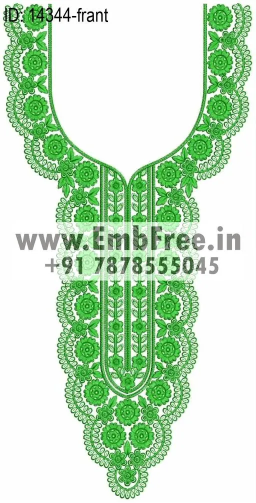 Download Blouse Embroidery Designs ID 14344 EmbFree