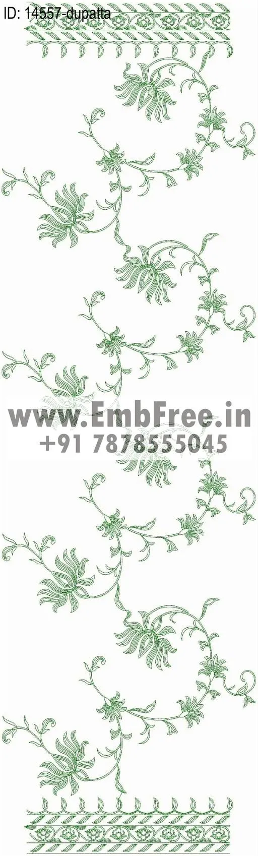 dupatta embroidery design-ID:14557