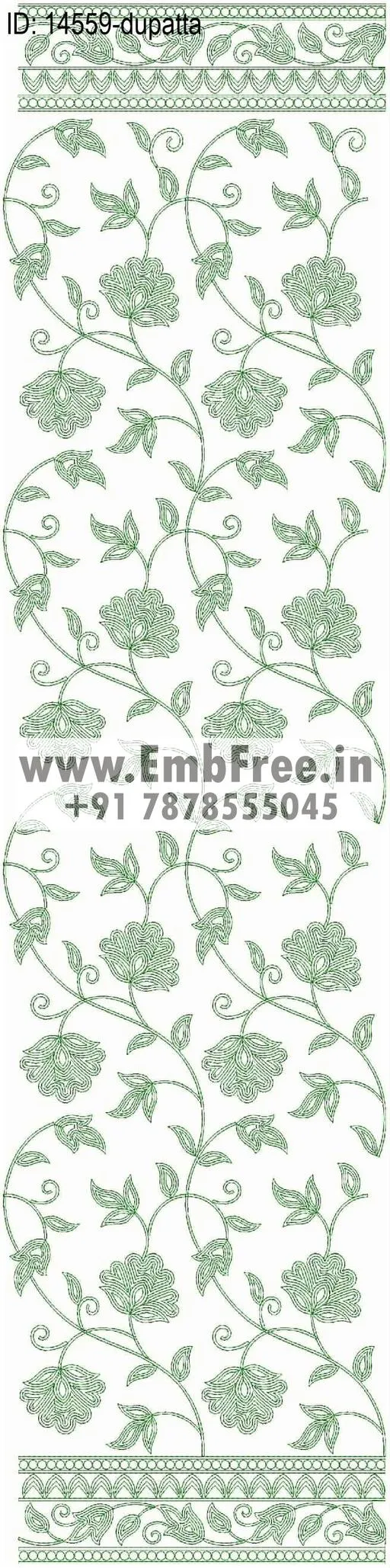 dupatta embroidery design-ID:14559