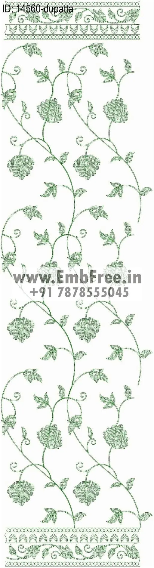 dupatta embroidery design