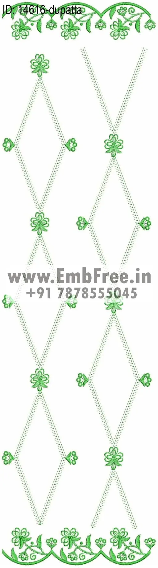 dupatta embroidery design-ID:14616