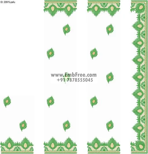 saree cpallu embroidery design-ID:20975