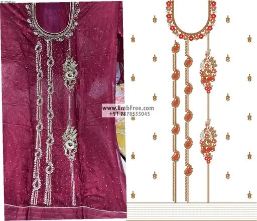 single head dress embroidery design-ID:21040