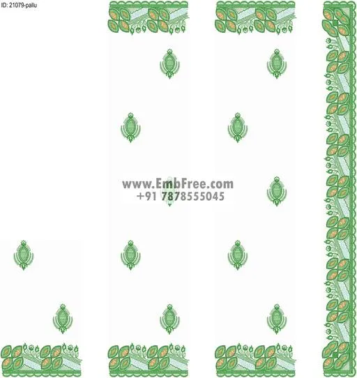 saree cpallu embroidery design-ID:21079