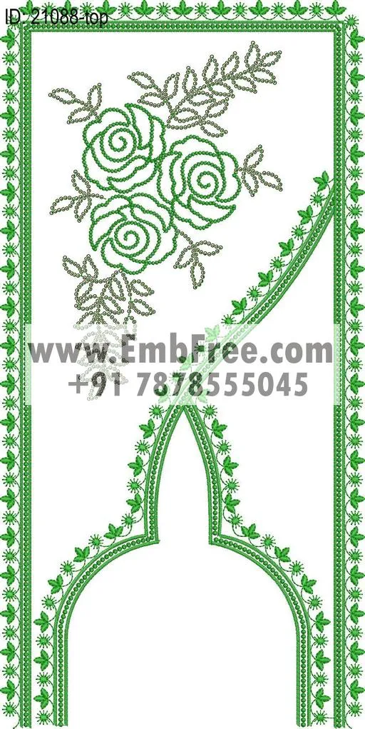 single head dress embroidery design-ID:21088