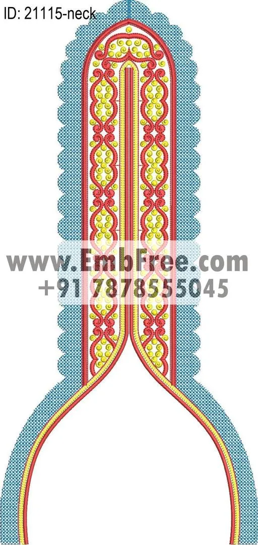 neck embroidery design-ID:21115