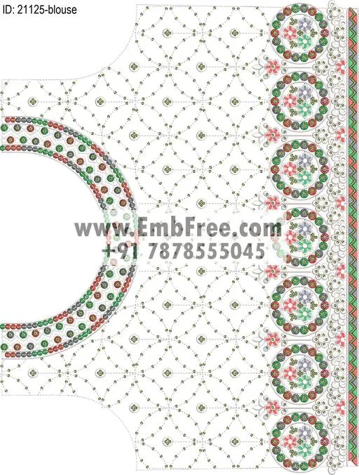 blouse embroidery design-ID:21125