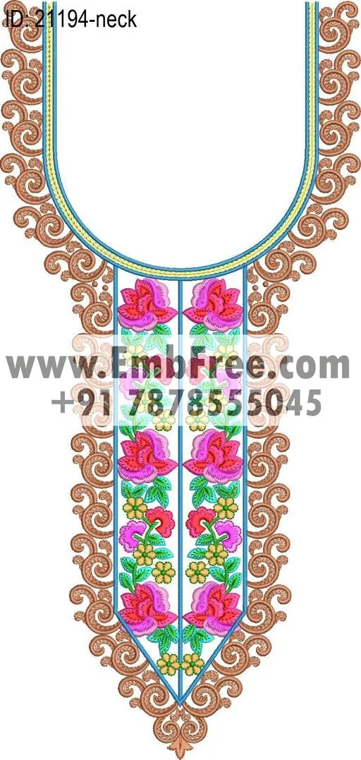 neck embroidery design-ID:21194