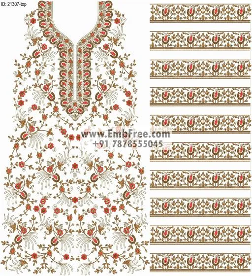 single head dress embroidery design-ID:21307
