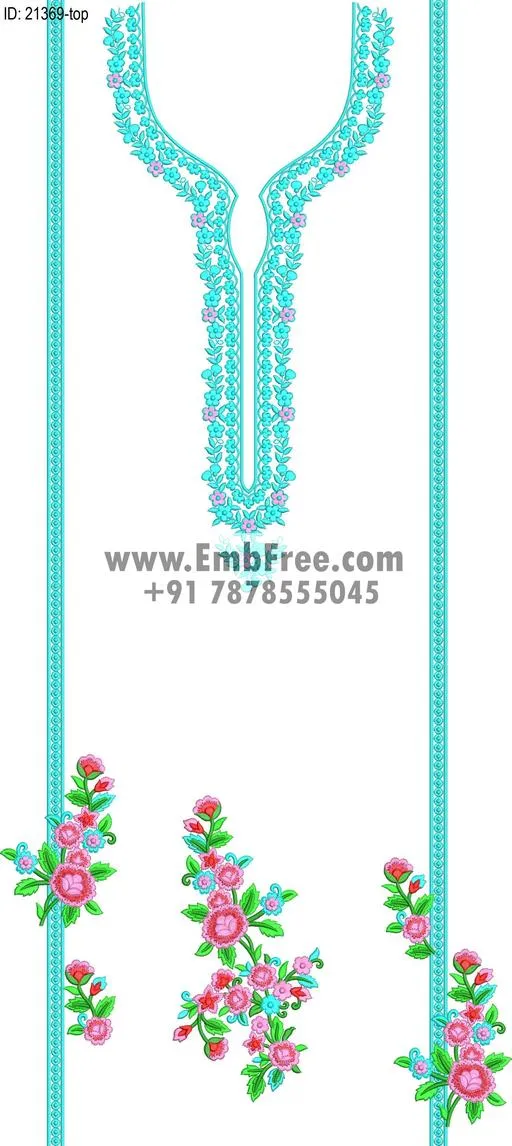Embroidery Designs for dress id:21369