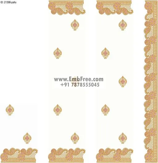 saree cpallu embroidery design-ID:21398