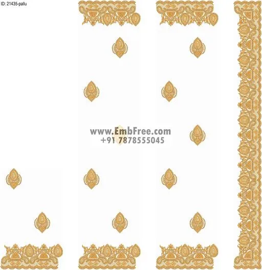 Embroidery designs for saree id:21435