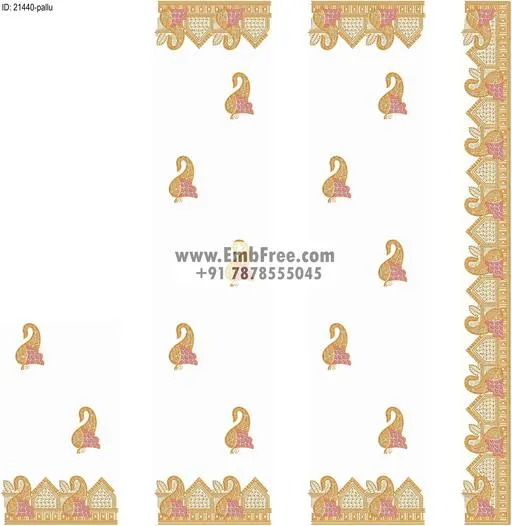 saree cpallu embroidery design-ID:21440