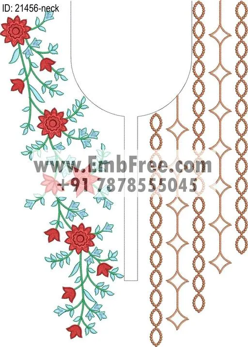 neck embroidery design-ID:21456