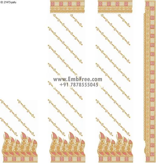 Embroidery designs for saree id:21473