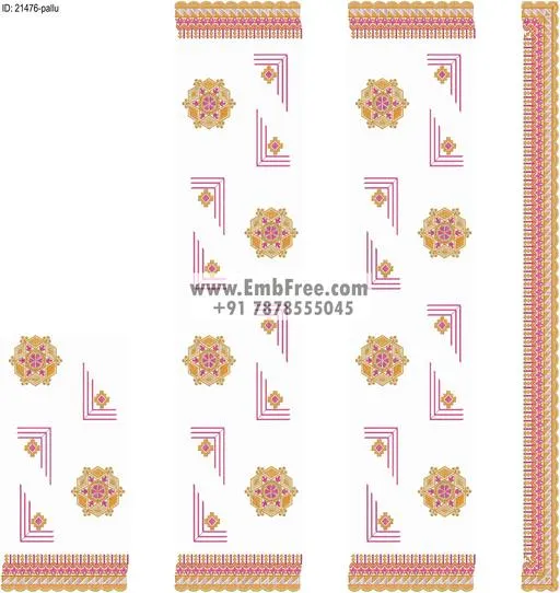 Embroidery designs for saree id:21476