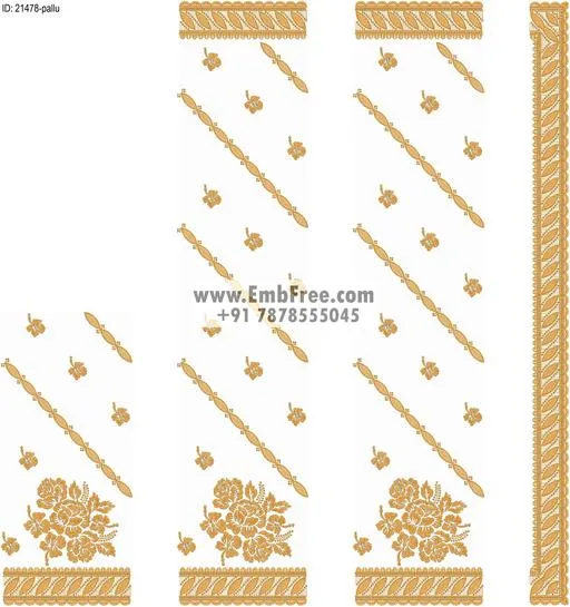 Embroidery designs for saree id:21478