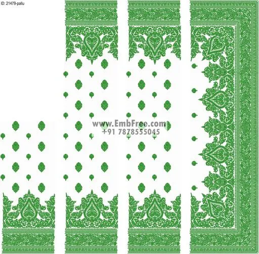 Embroidery designs for saree id:21479