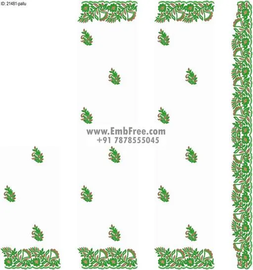 Embroidery designs for saree id:21481