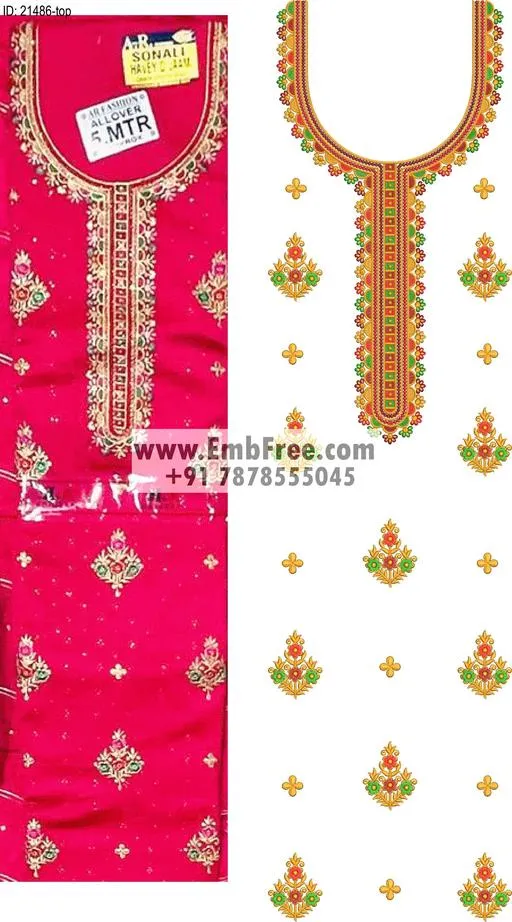 Embroidery Designs for dress id:21486