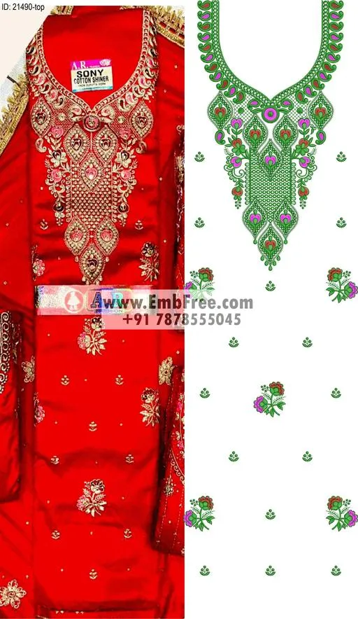 Embroidery Designs for dress id:21490