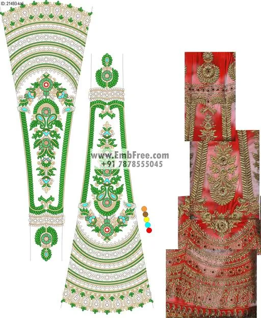 lahenga embroidery design-ID:21493