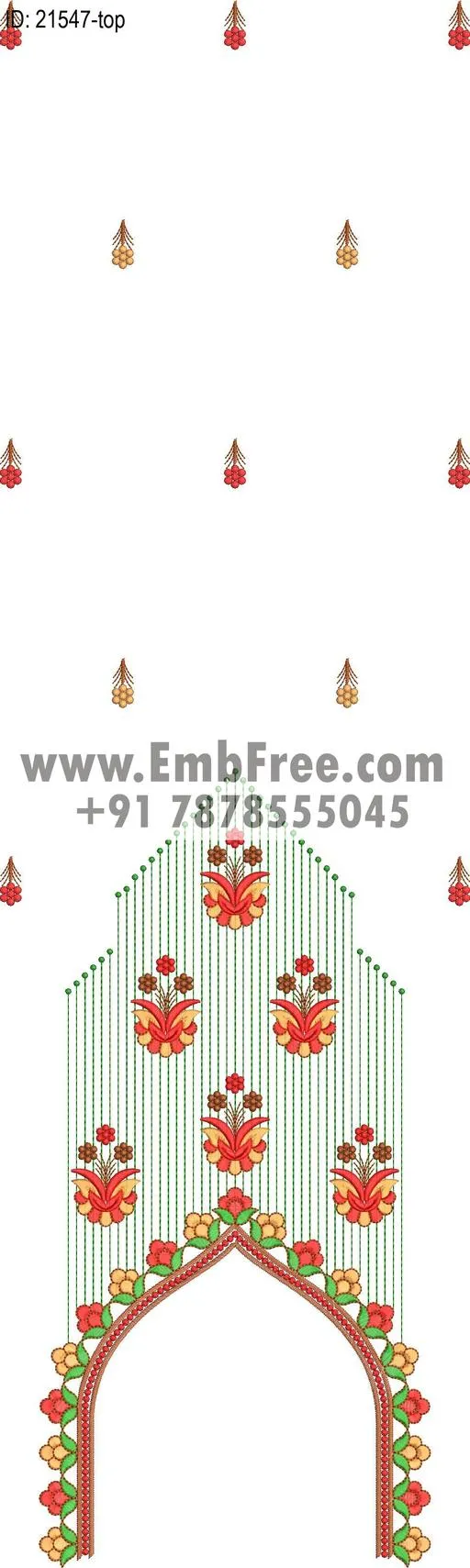 dress single head embroidery design-ID:21547